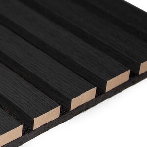 Ewona kalvopintainen rimapaneeli AcuDesign musta 3,0 x 0,6m / 22mm