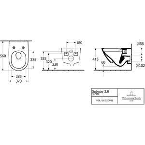 Villeroy & Boch Seinä-WC Subway 3.0 TwistFlush