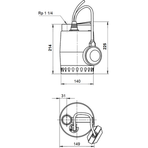 Grundfos Tyhjennyspumppu KP 250-A-1 1-V. vipalla RST