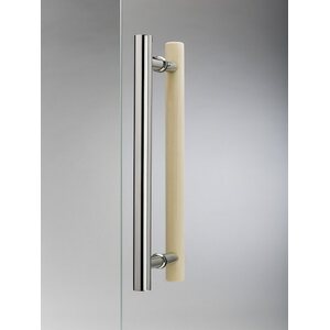 Vihtan Saunan lasiseinä 1 ovi + ylälasi + 2 sivulasia rst-jaloilla grey glass