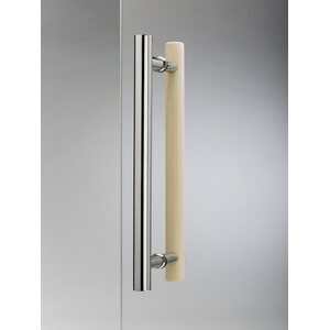 Vihtan Saunan lasiseinä 3 ovi + ylälasi + sivulasi rst-jaloilla grey glass