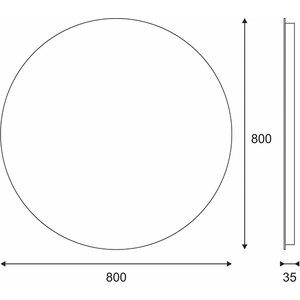 Muatoa valopeili halo ø800x35mm led 26W