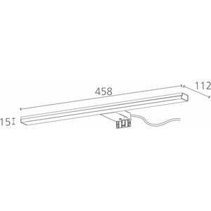 Kylpyhuonevalaisin AC-LED Pandora S3 10W 458mm Chrome IP44 (4000K)