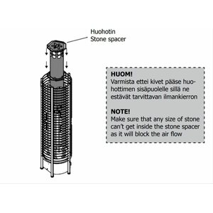 Sawo Sähkökiuas Tower Round Ni2 3,5kW 3-6m³ erillinen ohjaus