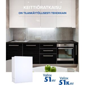 Vallox Ilmanvaihtokone 51K MV oikea, ei kupua
