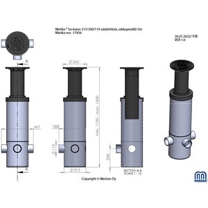 Merika Salaojakaivo 315mm teleskooppikansistolla