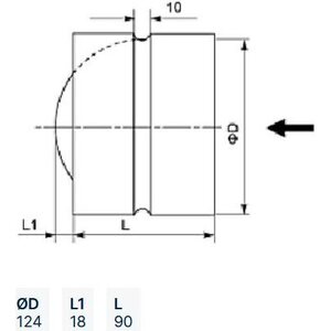 Systemair Perhospelti RSK 125mm