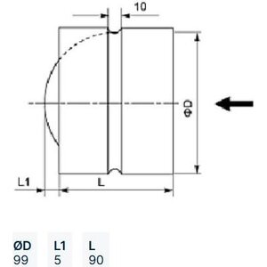 Systemair Perhospelti RSK 100mm