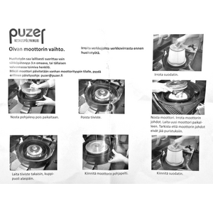 Asennusohjeet Puzer Oiva moottori