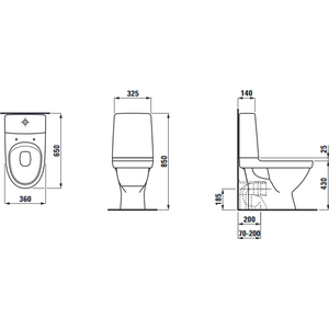 Laufen WC-istuin Kompas Rimless avojalka S-lukko pehmeällä kannella