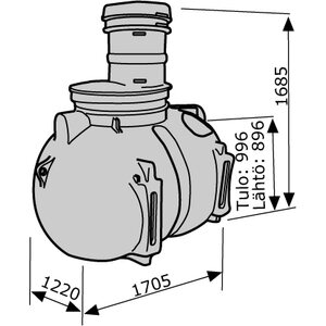 Uponor Saostussäiliö Uponor Sako 1m3 2-osastoinen