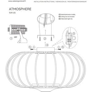 Valaisin Grönlund Atmosphere LED kattoplafondi Ø 60 cm ↕ 34 cm, matta musta
