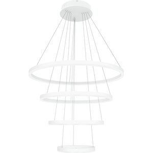 Valaisin Grönlund Layer 4 LED-kattovalaisin Ø 80 + 60 + 45 + 30 cm, himmennettävissä, matta valkoinen