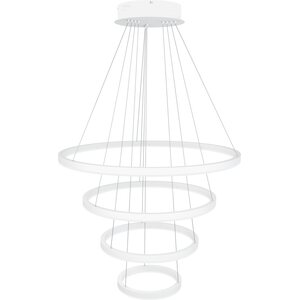 Valaisin Grönlund Layer 4 LED-kattovalaisin Ø 80 + 60 + 45 + 30 cm, himmennettävissä, matta valkoinen