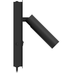Valaisin Grönlund Gent USB A + C seinävalaisin, pinta-asennettava, matta musta. 2,1 A USB-A ja USSB-C latausportti