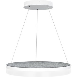 Valaisin Grönlund Kattovalaisin Acoustic Circulo Ø60cm LED 36W 3000K Vaaleanharmaa