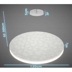 Valaisin Grönlund Kattovalaisin Acoustic Circulo Ø120cm SMD LED 110W 3000K Luonnonvalkoinen