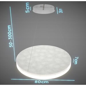 Valaisin Grönlund Kattovalaisin Acoustic Circulo Ø80cm LED 3000K Luonnonvalkoinen