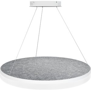Valaisin Grönlund Kattovalaisin Acoustic Circulo Ø80cm LED 48W 4000K Vaaleanharmaa