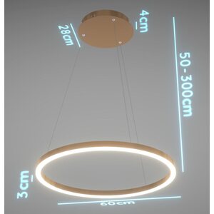 Valaisin Grönlund Kattovalaisin Layer 1 LED, matta messinki, ø 60 cm