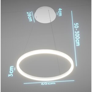 Valaisin Grönlund Kattovalaisin Layer 1 LED, matta valkoinen, ø 60 cm
