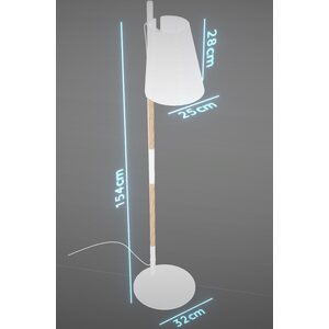 Valaisin Grönlund Finder lattiavalaisin varjostimella ↕ 155 cm valkoinen