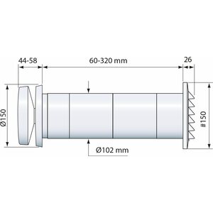 Fresh Korvausilmaventtiili F100 Thermo