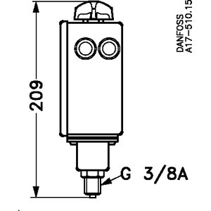 Danfoss Painekytkin RT-200 R3/8 17-5237 0,2-6bar