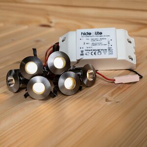 Hidealite Saunavalaisin Heatline LED 6x20lm IP44 3,8W 2700K teräs