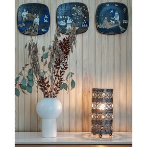 Sessak Lighting Pöytävalaisin Maya antiikkimessinki
