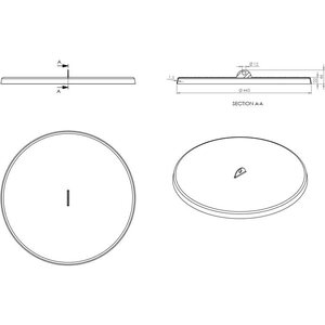 Sisäkansi valurauta 500 kehykselle 445mm NV60081