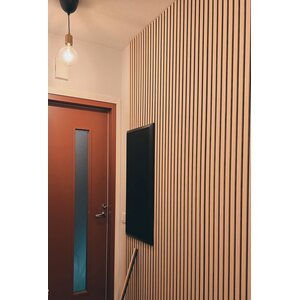 Evella puuviilupintainen akustiikkalevy, V27 vaahtera 2,4 x 0,6m / 21mm