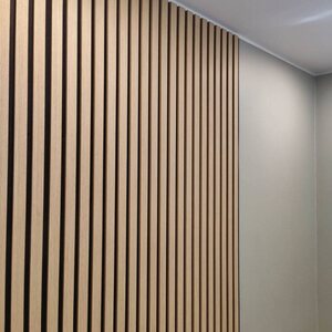 Evella 3D V27 tammi puuviilupintainen akustiikkalevy 2400x600 mm
