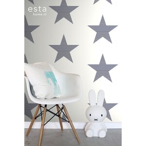 Esta Home Tapetti Star with Stripes 138706 0,53x10,05 m tummansininen, valkoinen 2RLL
