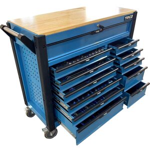 Timco Timco 12ltk 275-osainen työkaluvaunu työkaluilla ja puutasolla
