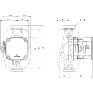 Grundfos LÄMPÖJOHTOPUMPPU GRUNDFOS ALPHA2 GO 25-60 180 1-V