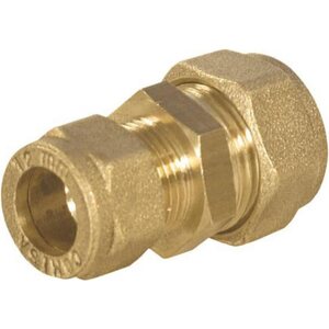 Puserrusliitin suora supistava messinki 15 x 10mm