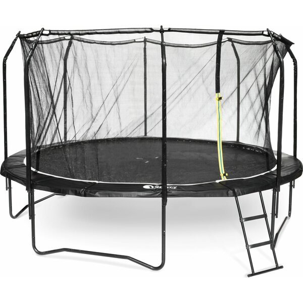 Isport Air Black 4,3m 104 jousta trampoliini turvaverkolla