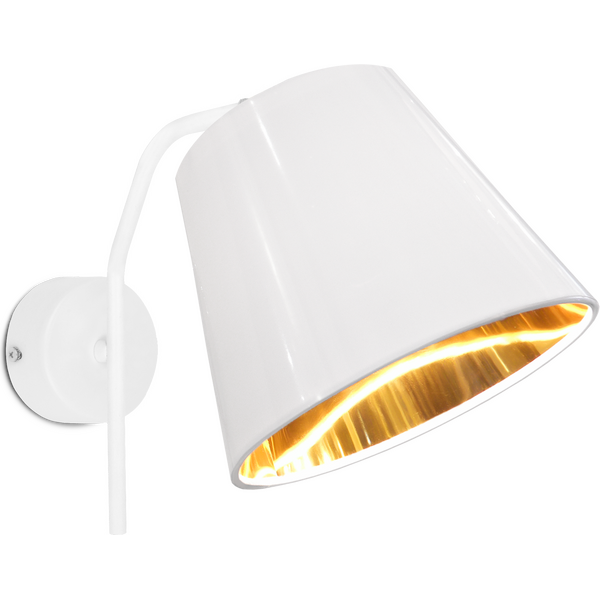 Sessak Lighting Viola seinävalaisin kiiltävänvalkoinen E27 Max. 40W IP20