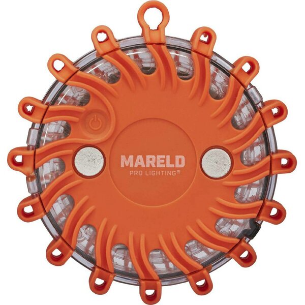 Mareld Glow Varoitusvalo vilkulla, iskunkestävä, ladattava IP67, oranssi