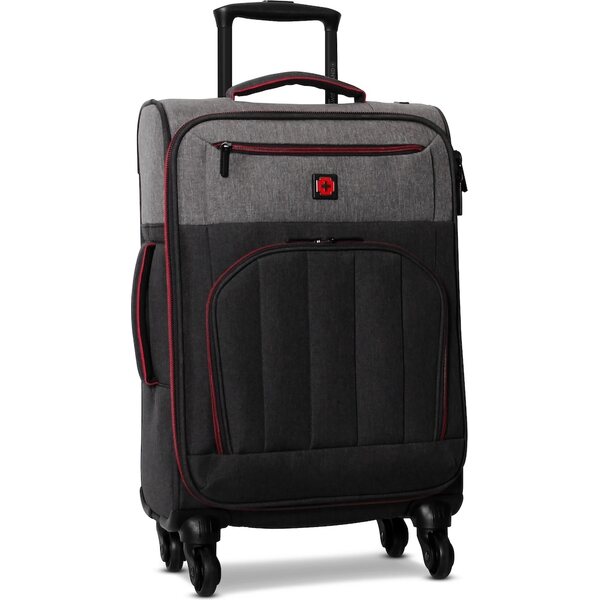 Swissbrand Logan matkalaukku M, pehmeä, musta/harmaa 66L