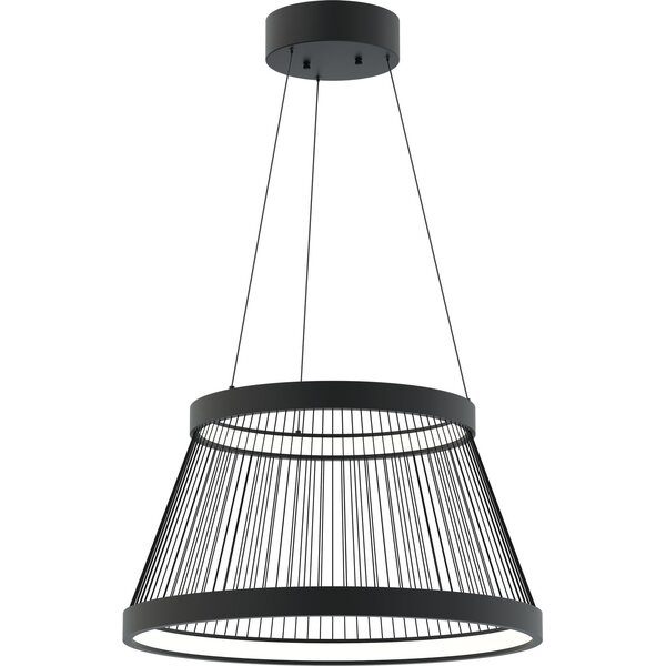 Grönlund String LED kattovalaisin Ø 61 cm, TRIAC-himmennettävä, musta