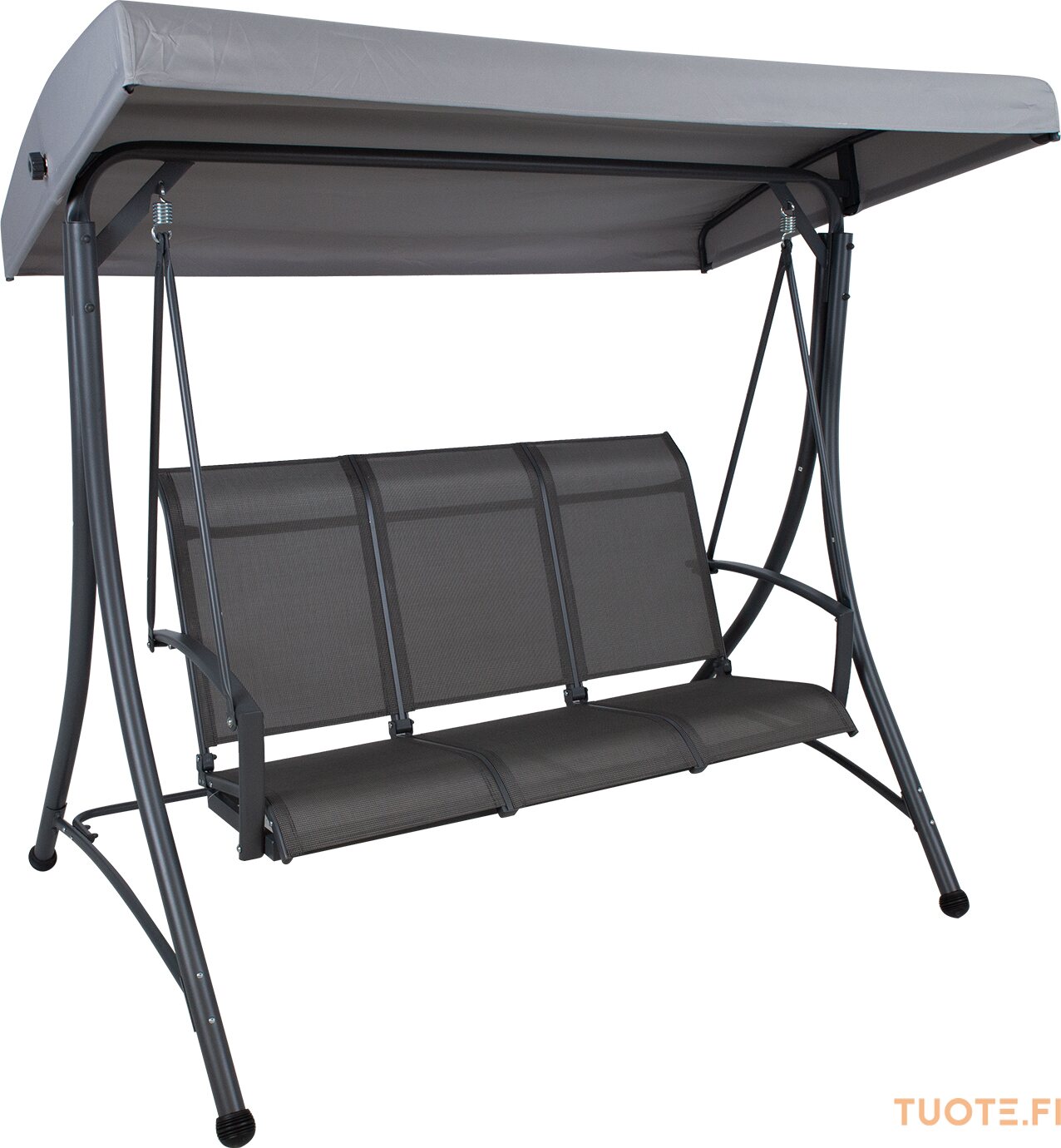 Puutarhakeinu TAMPA 195x178xK130cm, katoksella, harmaa Garden swings