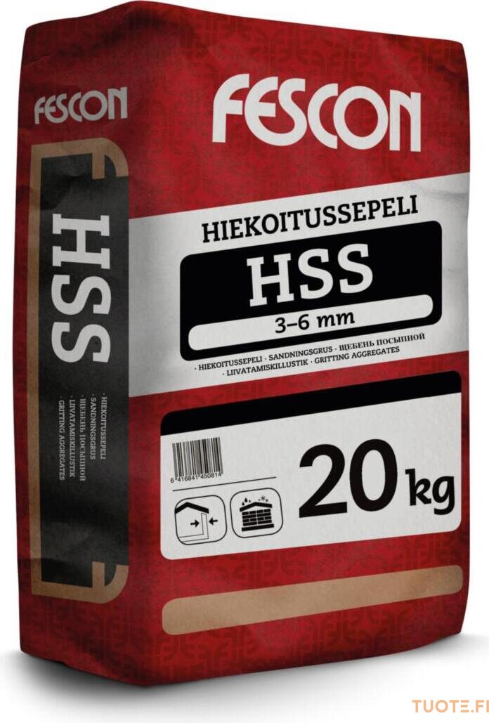 Hiekoitussepeli 20kg Fescon HSS raekoko 3-6mm